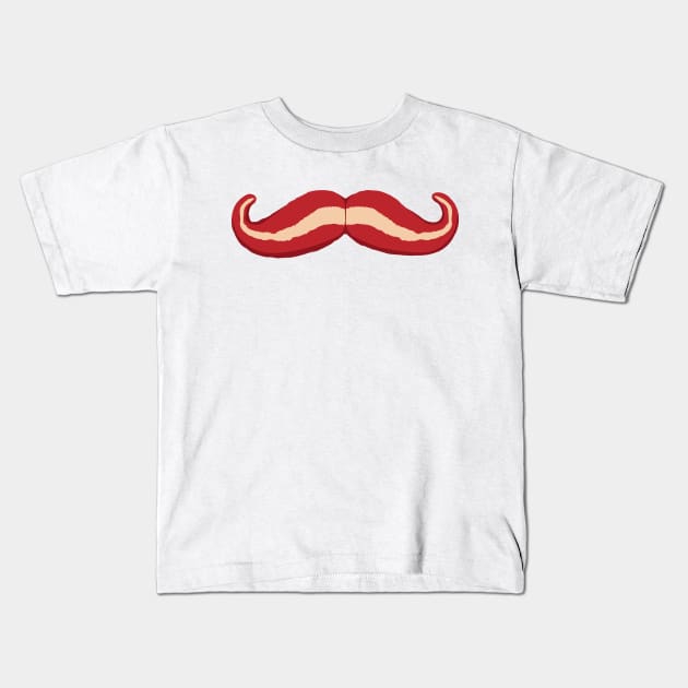 Bacon Mustache | funny | Comical | Stache | Kids T-Shirt by Bravo Design Den